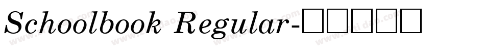 Schoolbook Regular字体转换